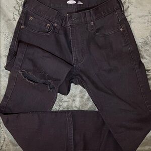 Old Navy Men's Distressed Black Jeans